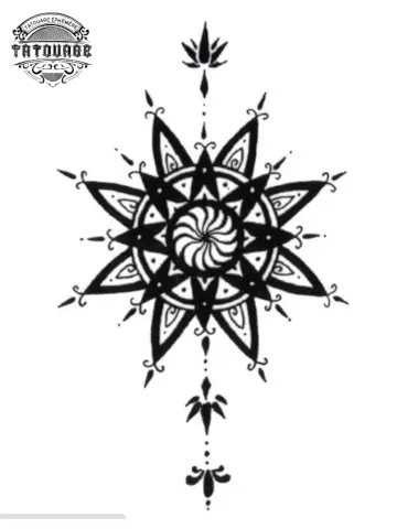 Tatouage éphémère rose des sables