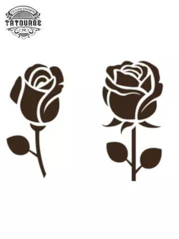 Tatouage éphémère rose discret