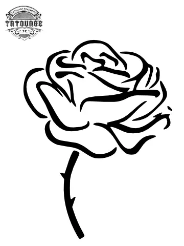 tatouage ephemere rose epine Tatouage éphémère rose épine