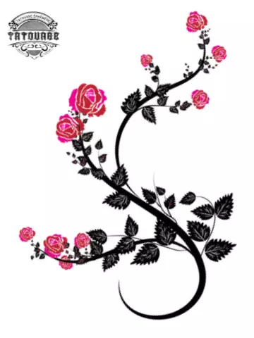 tatouage ephemere rose grimpante Tatouage éphémère rose grimpante