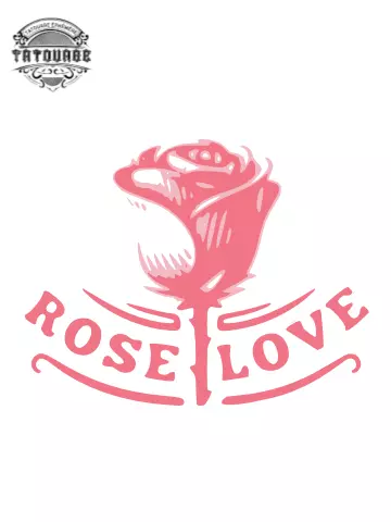 tatouage ephemere rose love Tatouage éphémère rose love