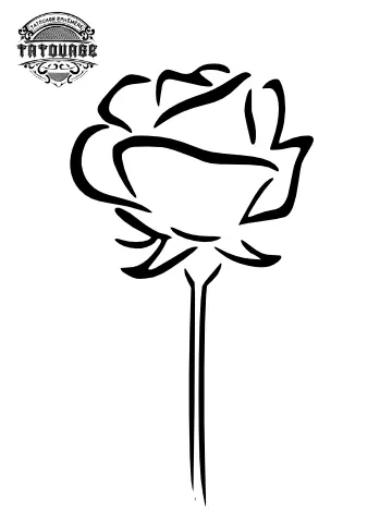 Tatouage éphémère rose minimaliste