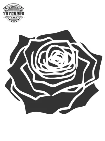 Tatouage éphémère rose noire