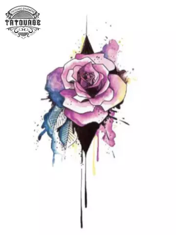 tatouage ephemere rose original Tatouage éphémère rose original