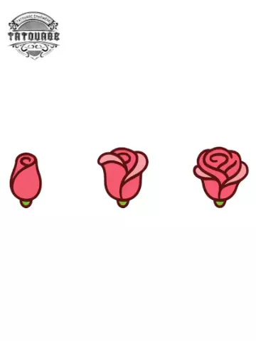 tatouage ephemere rose qui eclot Tatouage éphémère rose qui éclôt