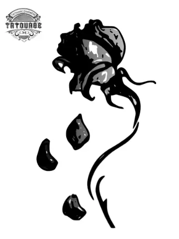 tatouage ephemere rose qui fane Tatouage éphémère rose qui fane