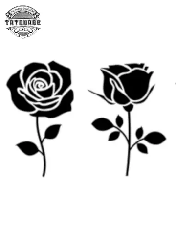 tatouage ephemere rose sans ombrage Tatouage éphémère rose sans ombrage