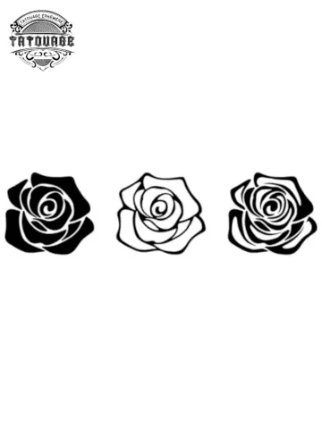 tatouage éphémère rose sans tige Tatouage éphémère rose sans tige
