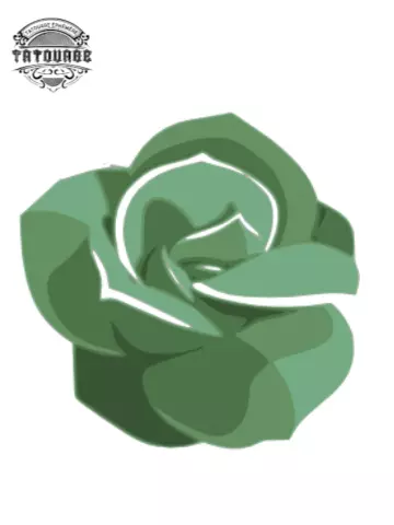 tatouage ephemere rose vert Tatouage éphémère rose vert