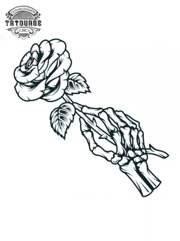 tatouage ephemere rose vide Tatouage éphémère rose vide