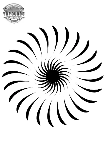 tatouage ephemere soleil abstrait Tatouage éphémère soleil abstrait
