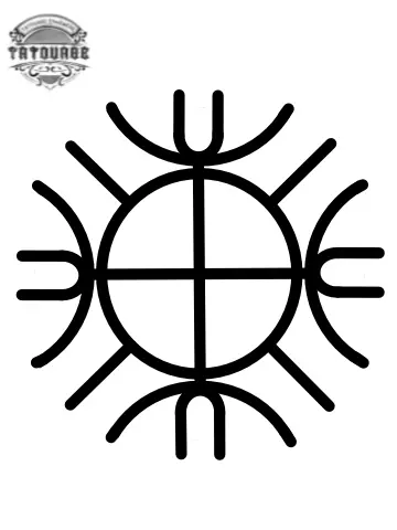 tatouage ephemere soleil berbere Tatouage éphémère soleil berbère