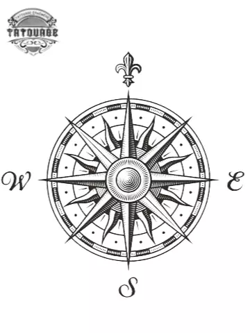 tatouage ephemere soleil boussole Tatouage éphémère soleil boussole