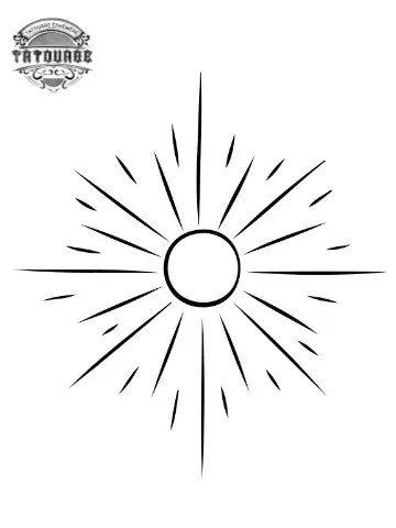 Tatouage éphémère soleil femme
