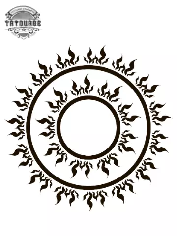 tatouage ephemere soleil feu Tatouage éphémère soleil feu