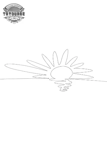 tatouage ephemere soleil fin Tatouage éphémère soleil fin