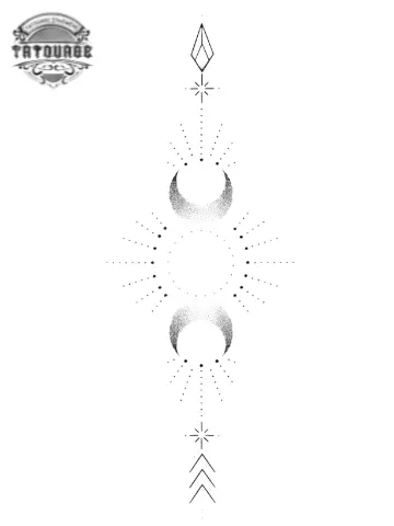 tatouage ephemere soleil fleche Tatouage éphémère soleil flèche
