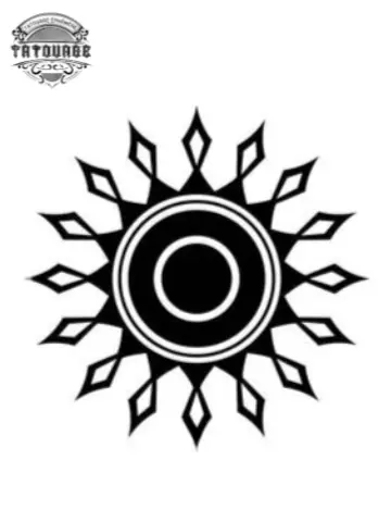 tatouage ephemere soleil graphique Tatouage éphémère soleil graphique