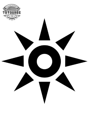 Tatouage éphémère soleil homme