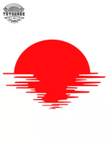 tatouage ephemere soleil japonais Tatouage éphémère soleil japonais