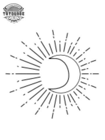 tatouage ephemere soleil lune minimaliste Tatouage éphémère soleil lune minimaliste