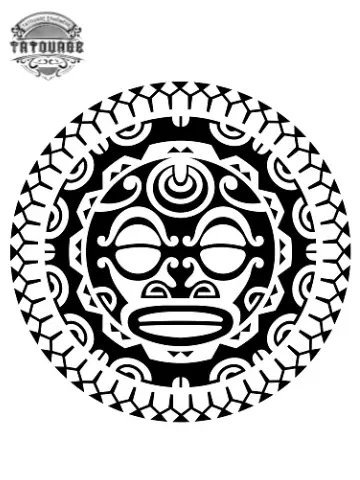 tatouage ephemere soleil maorie Tatouage éphémère soleil maorie
