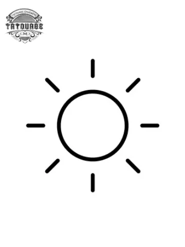 Tatouage éphémère soleil minimaliste