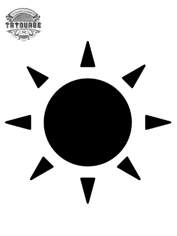 tatouage ephemere soleil noir Tatouage éphémère soleil noir