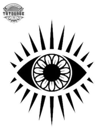 tatouage ephemere soleil oeil Tatouage éphémère soleil oeil