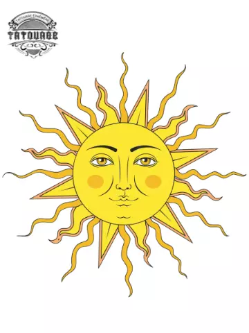 Tatouage éphémère soleil sicilien