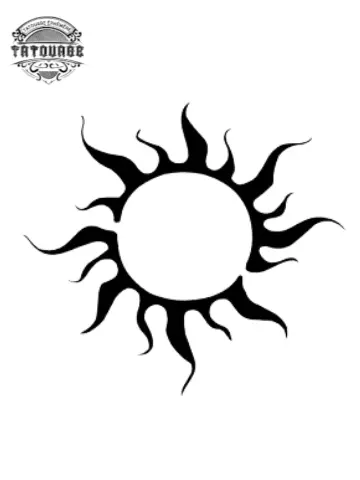 Tatouage éphémère soleil simple