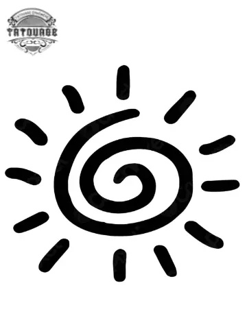 tatouage ephemere soleil spirale Tatouage éphémère soleil spirale