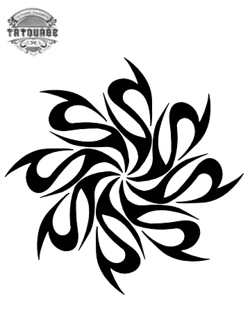 tatouage ephemere soleil stilyse Tatouage éphémère soleil stylisé