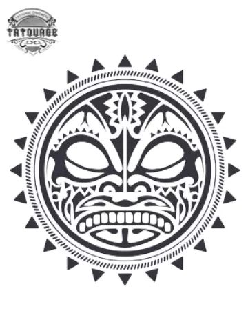 tatouage ephemere soleil tahitien Tatouage éphémère soleil tahitien