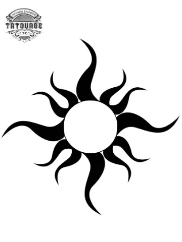 Tatouage éphémère soleil tribal