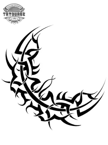 tatouage ephemere tribal lune Tatouage éphémère tribal lune
