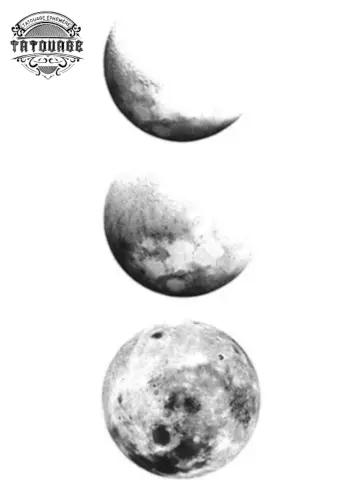 tatouage ephemere triple lune Tatouage éphémère triple lune