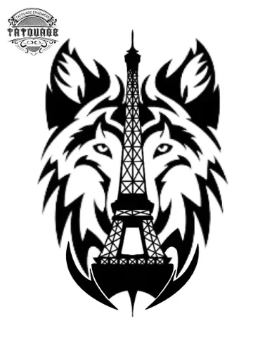 tatouage ephemer loup paris Tatouage éphémère loup paris