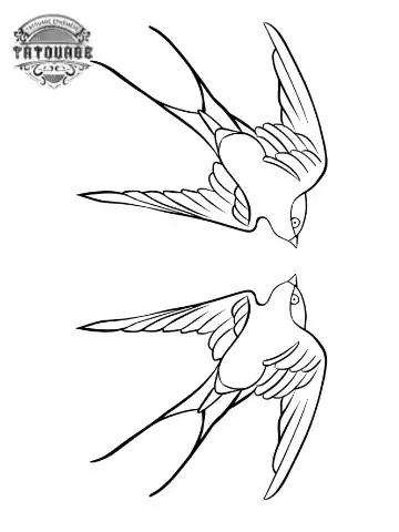 tatouage ephemere 2 hirondelle Tatouage éphémère 2 hirondelle