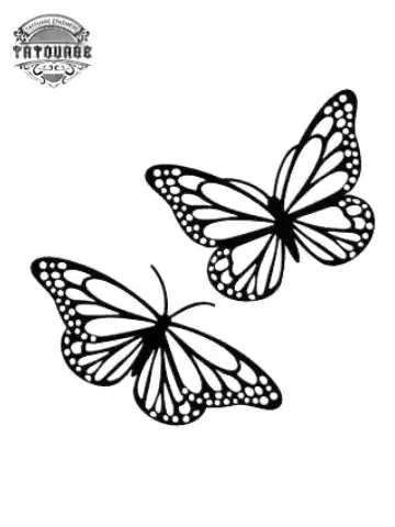 tatouage ephemere 2 papillon Tatouage éphémère 2 papillon