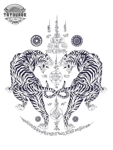 tatouage ephemere 2 tigre Tatouage éphémère 2 tigre