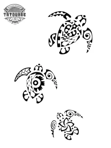 tatouage ephemere 3 tortue Tatouage éphémère 3 tortue