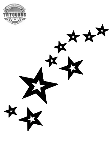 tatouage ephemere 9 etoiles Tatouage éphémère 9 étoiles