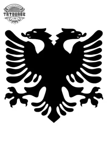 tatouage ephemere aigle albanais Tatouage éphémère aigle albanais