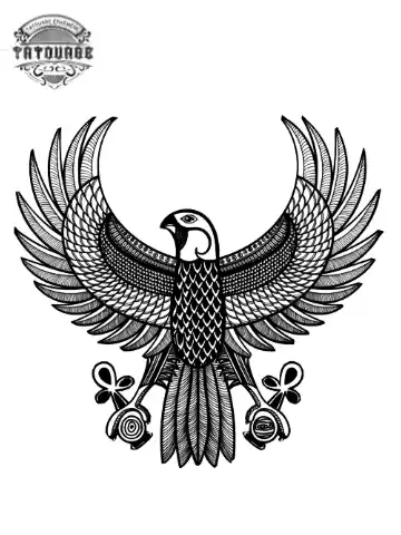 tatouage ephemere aigle egyptien Tatouage éphémère aigle égyptien