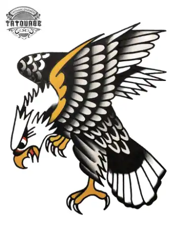 tatouage ephemere aigle faucon Tatouage éphémère aigle faucon