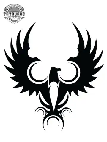 tatouage ephemere aigle graphique Tatouage éphémère aigle graphique