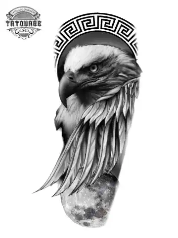tatouage ephemere aigle manchette Tatouage éphémère aigle manchette