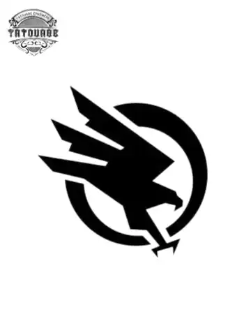 Tatouage éphémère aigle minimaliste