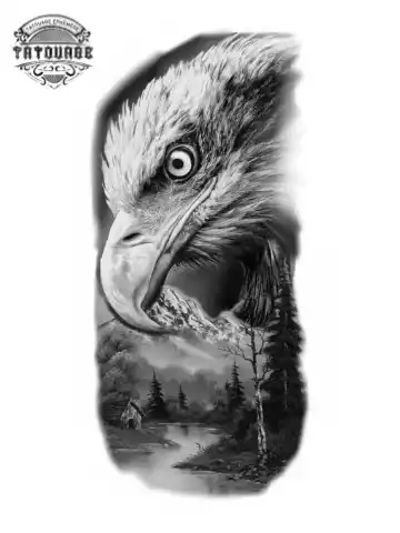 tatouage ephemere aigle montagne Tatouage éphémère aigle montagne